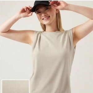 Athleta Seasoft Muscle Tee Style Sweatshirt Size 3x in Abalone Gray